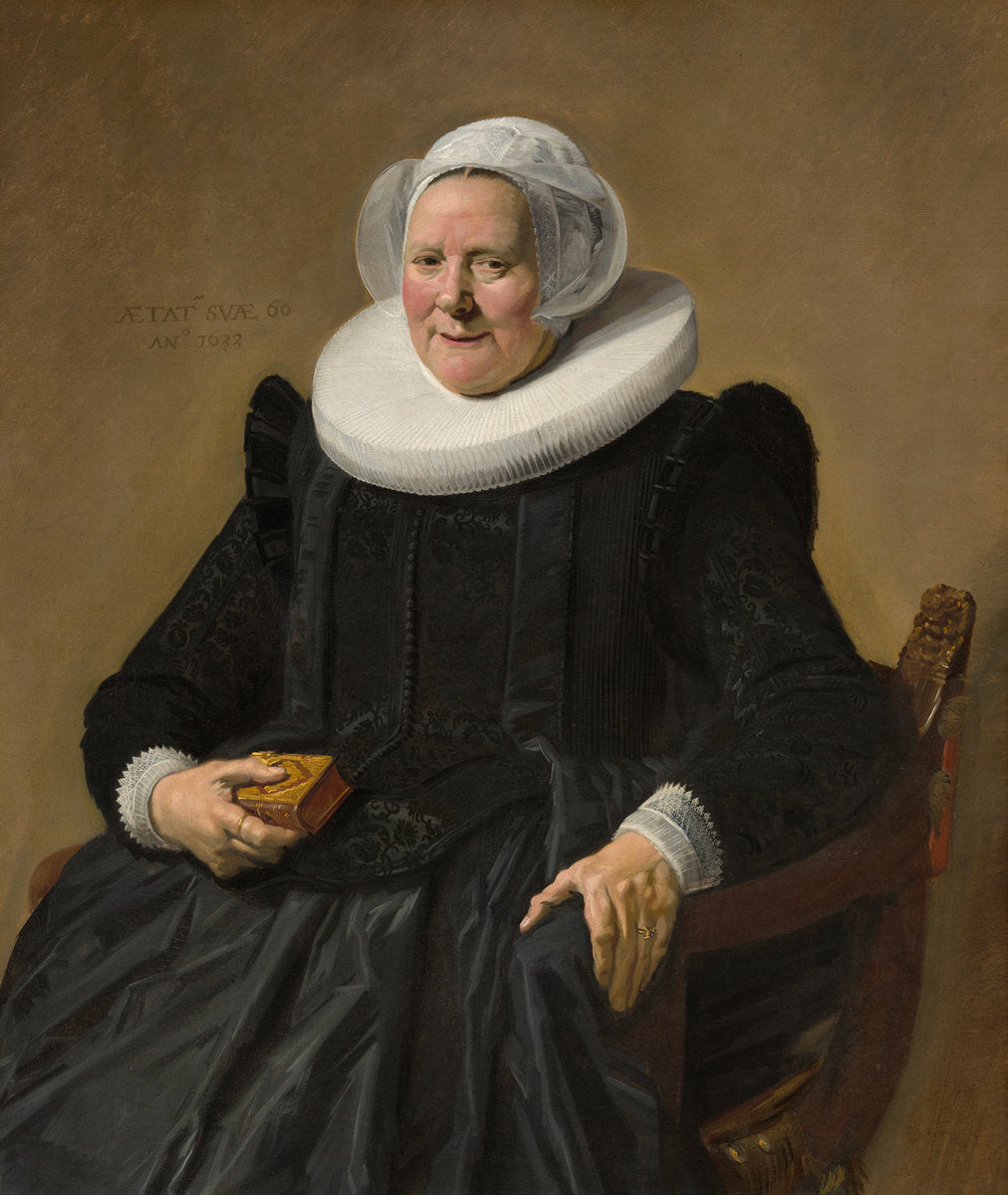 Portrait of an Elderly Lady by Frans Hals (Dutch, c. 1582/1583 - 1666), 16X12"(A3)Poster Print