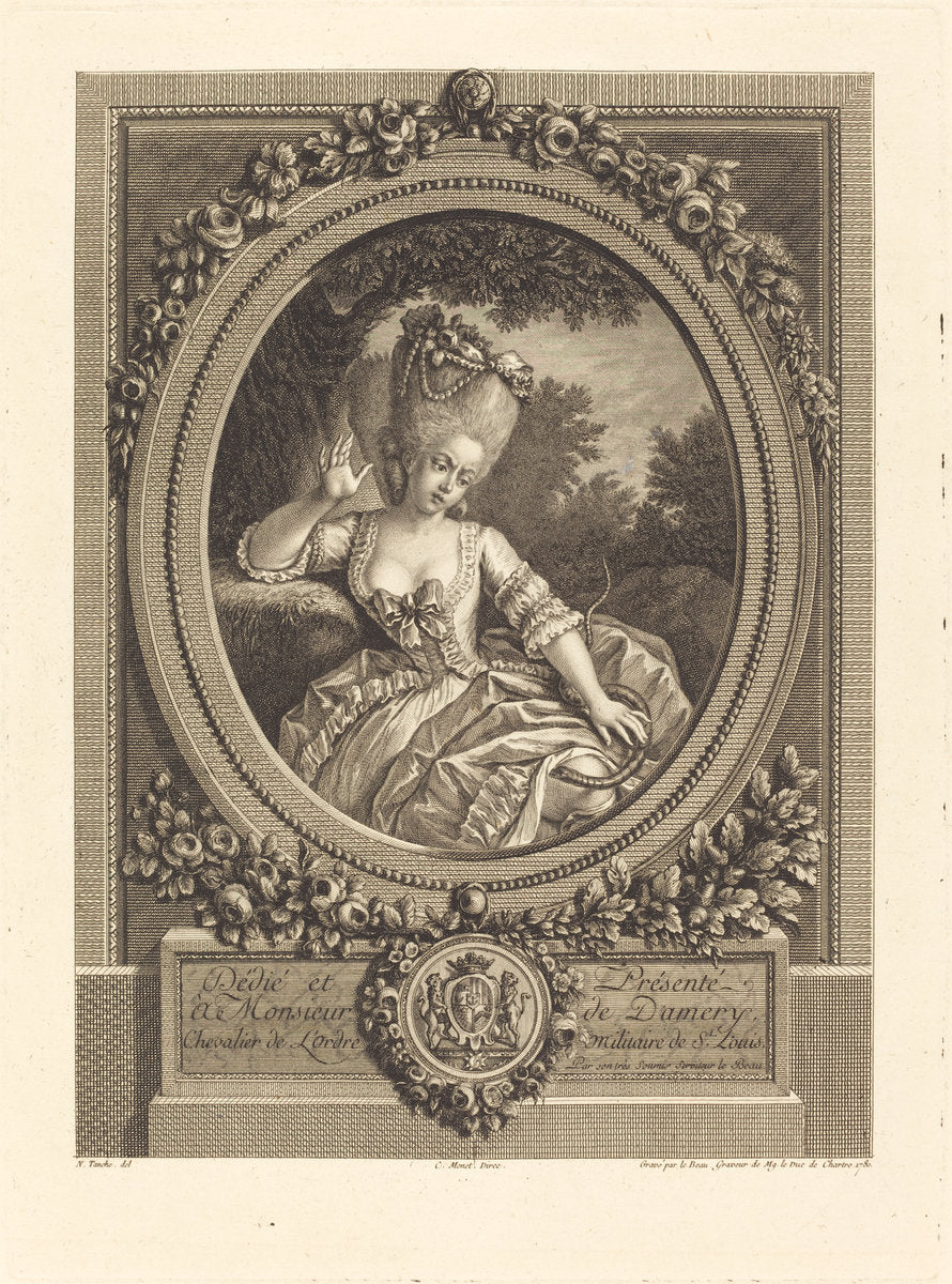 Le danger des bosquets by Pierre Adrien Le Beau after Nicolas Tanché (French, 1748 - 1800 or after), 16X12"(A3)Poster Print
