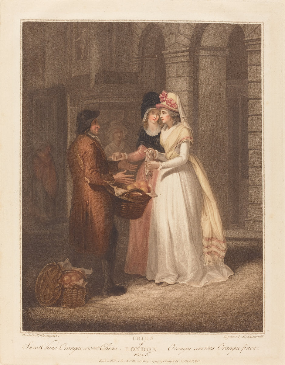 Sweet China Oranges by Luigi Schiavonetti after Francis Wheatley (Italian, 1765 - 1810), 16X12"(A3)Poster Print