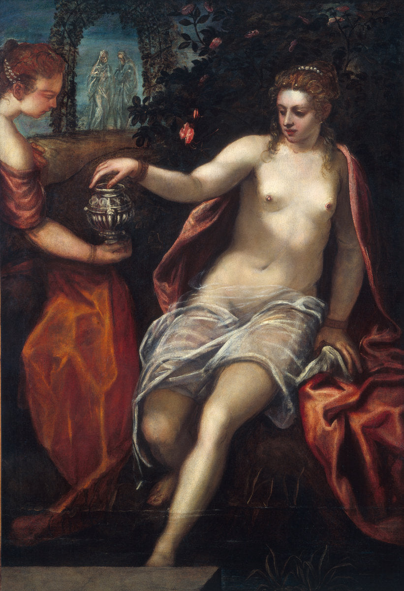 Susanna by Jacopo Tintoretto (Venetian, 1518 - 1594), 16X12"(A3)Poster Print