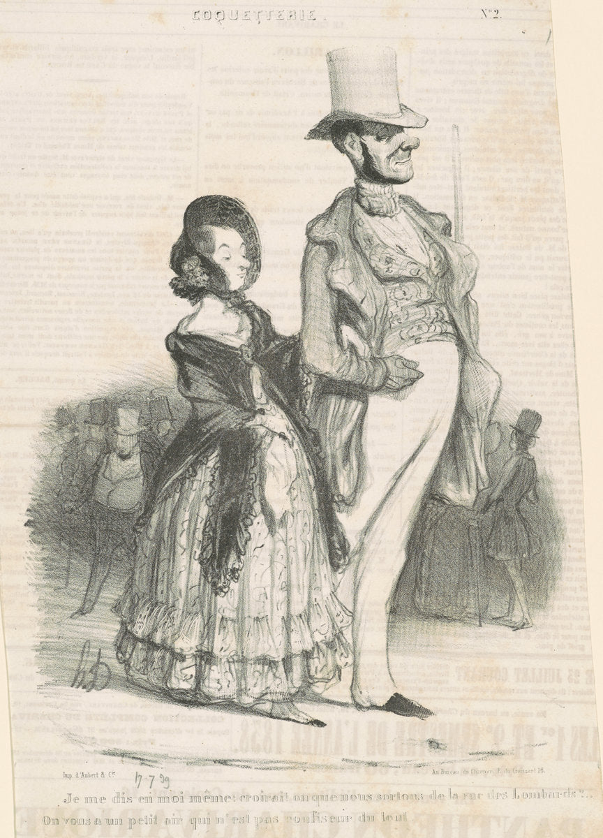 Je me dis en moi-même by Honoré Daumier (French, 1808 - 1879), 16X12"(A3)Poster Print