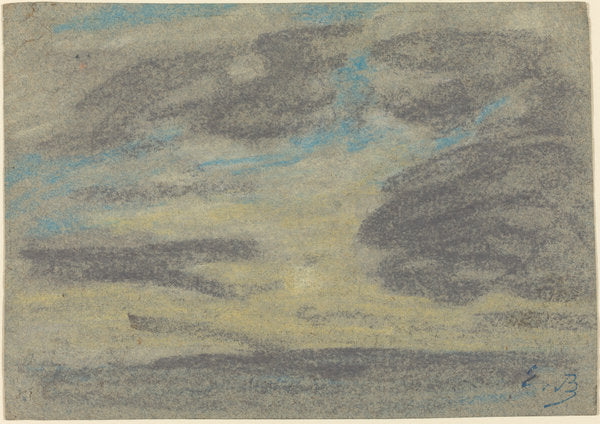 Clouds over the Sea by Eugène Boudin (French, 1824 - 1898), 16X12"(A3)Poster Print
