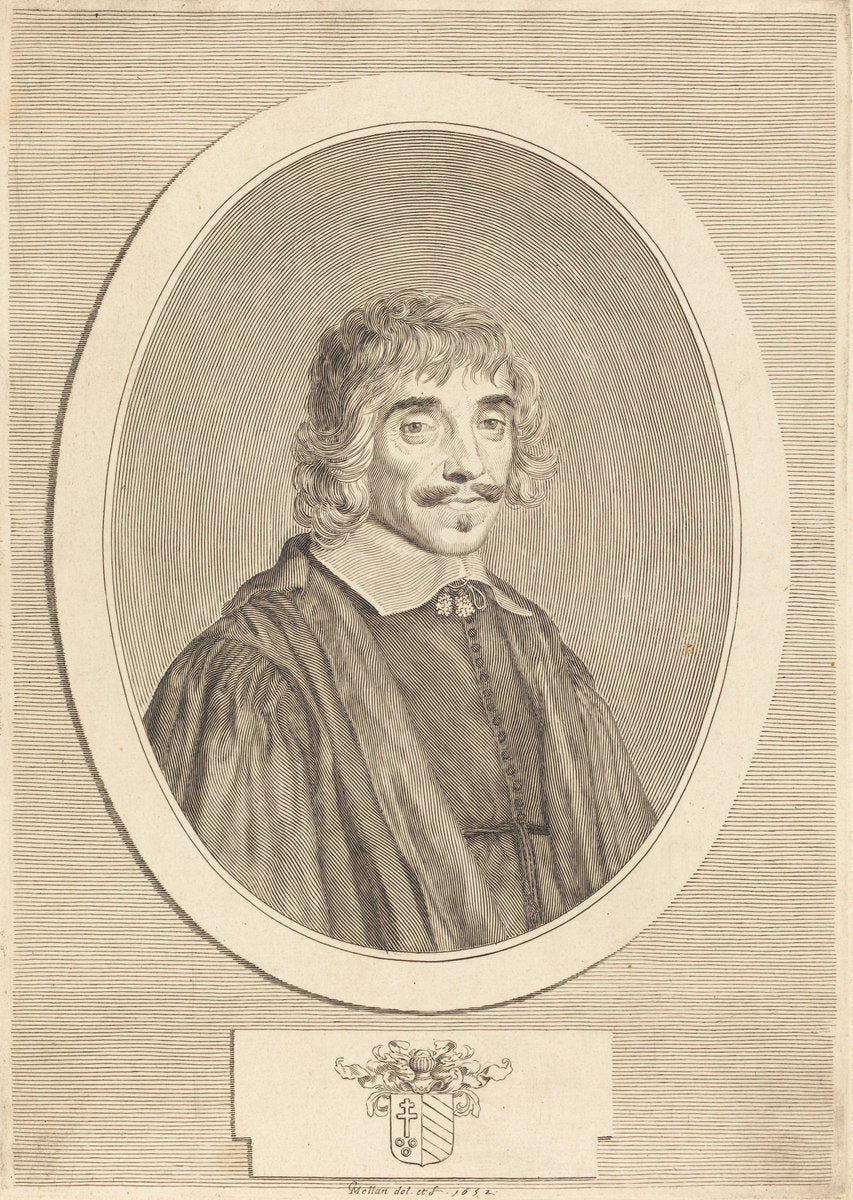 Jean Perrault by Claude Mellan (French, 1598 - 1688), 16X12"(A3)Poster Print