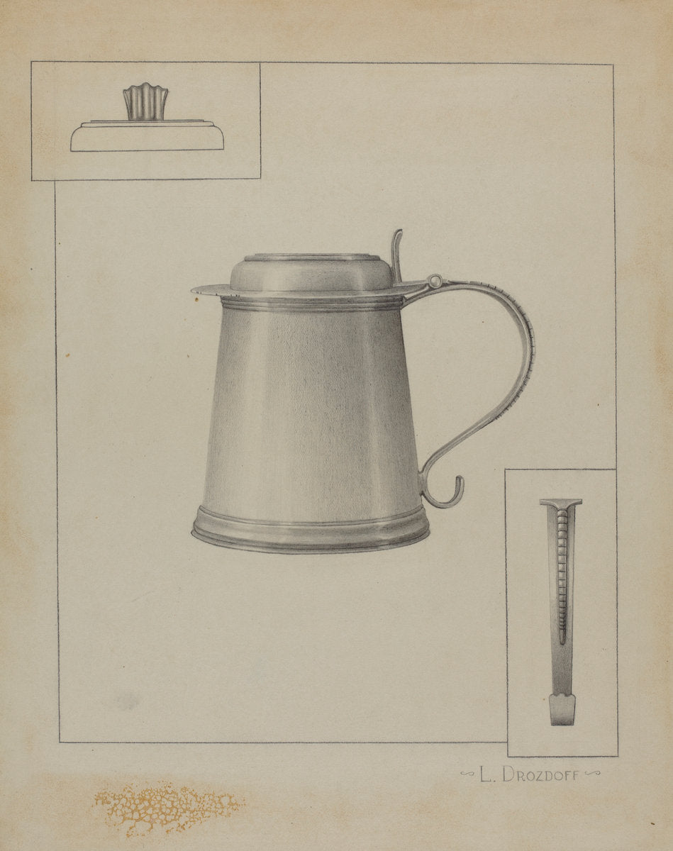 Silver Tankard by Leo Drozdoff (American, 1913 - 1964), 16X12"(A3)Poster Print