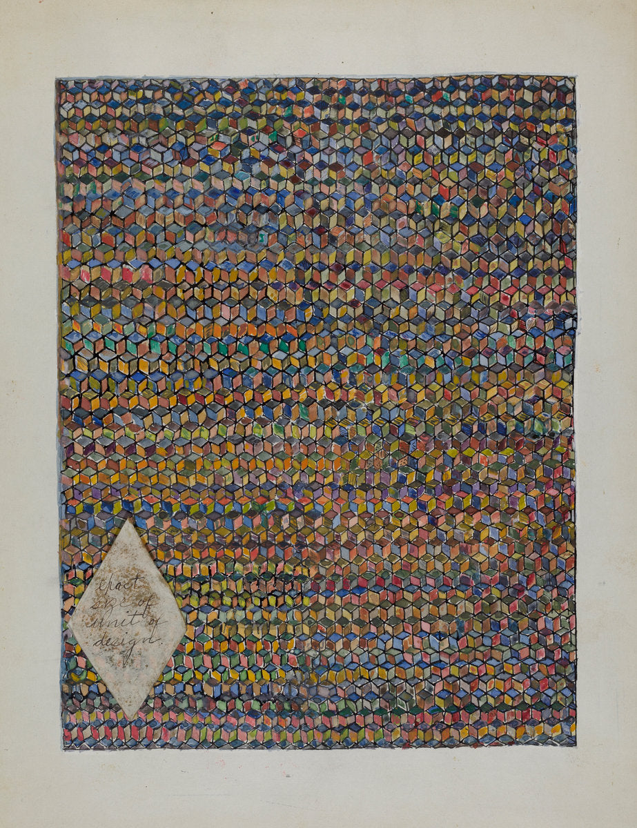 Silk Patchwork Quilt by Florence Elizabeth Atkins (American, active c. 1936), 16X12"(A3)Poster Print