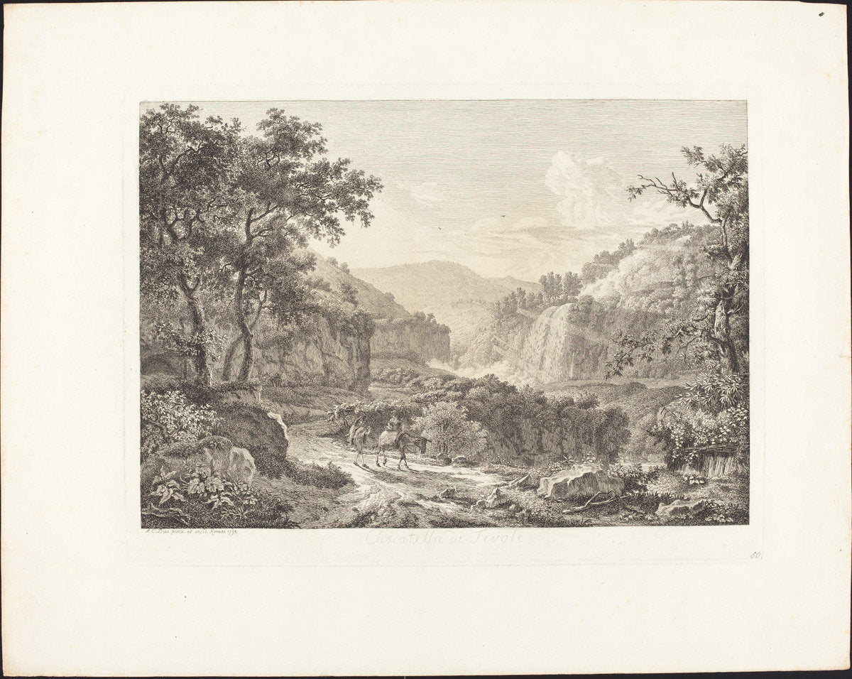 Cascatella di Tivoli, seconda veduta by Albert Christoph Dies (Austrian, 1755 - 1822), 16X12"(A3)Poster Print