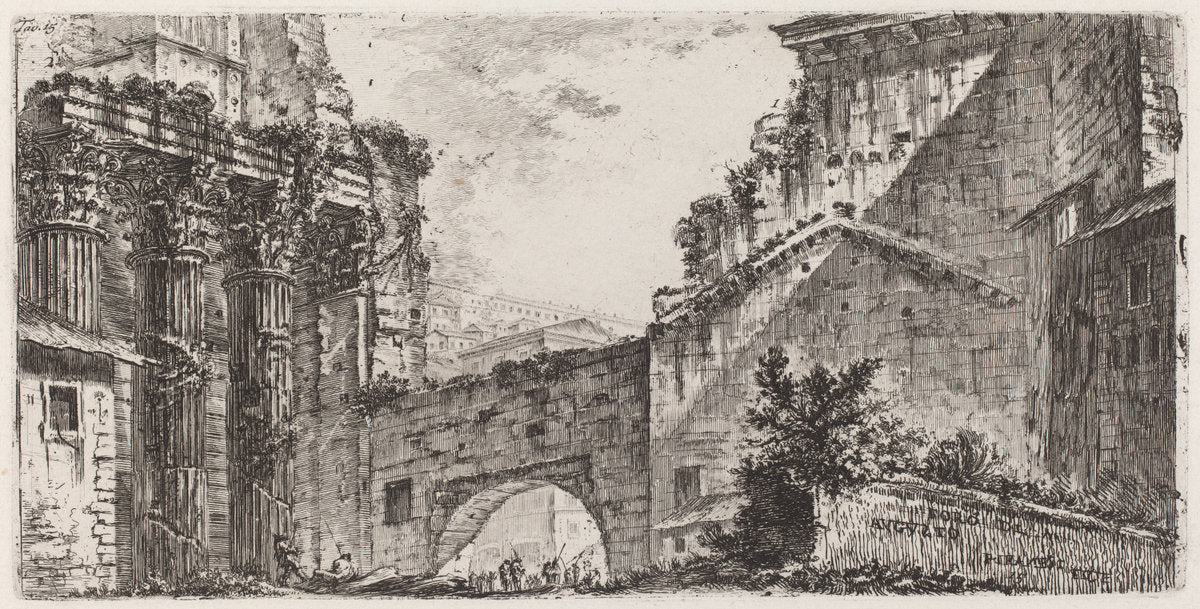 For di Augusto by Giovanni Battista Piranesi (Italian, 1720 - 1778), 16X12"(A3)Poster Print