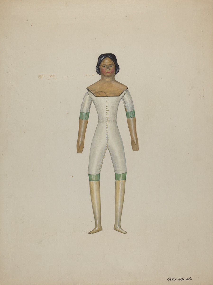 Doll - "Drucilla" by Rex F. Bush (American, active c. 1935), 16X12"(A3)Poster Print