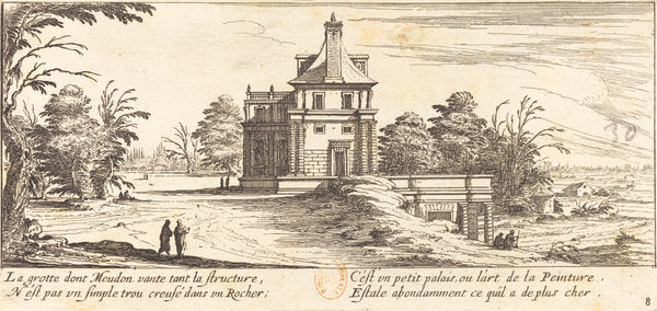 Le Grotte de Meudon by Israël Silvestre (French, 1621 - 1691), 16X12"(A3)Poster Print