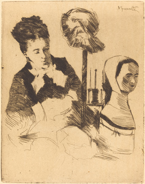 The Milliner (La modiste) by Norbert Goeneutte (French, 1854 - 1894), 16X12"(A3)Poster Print