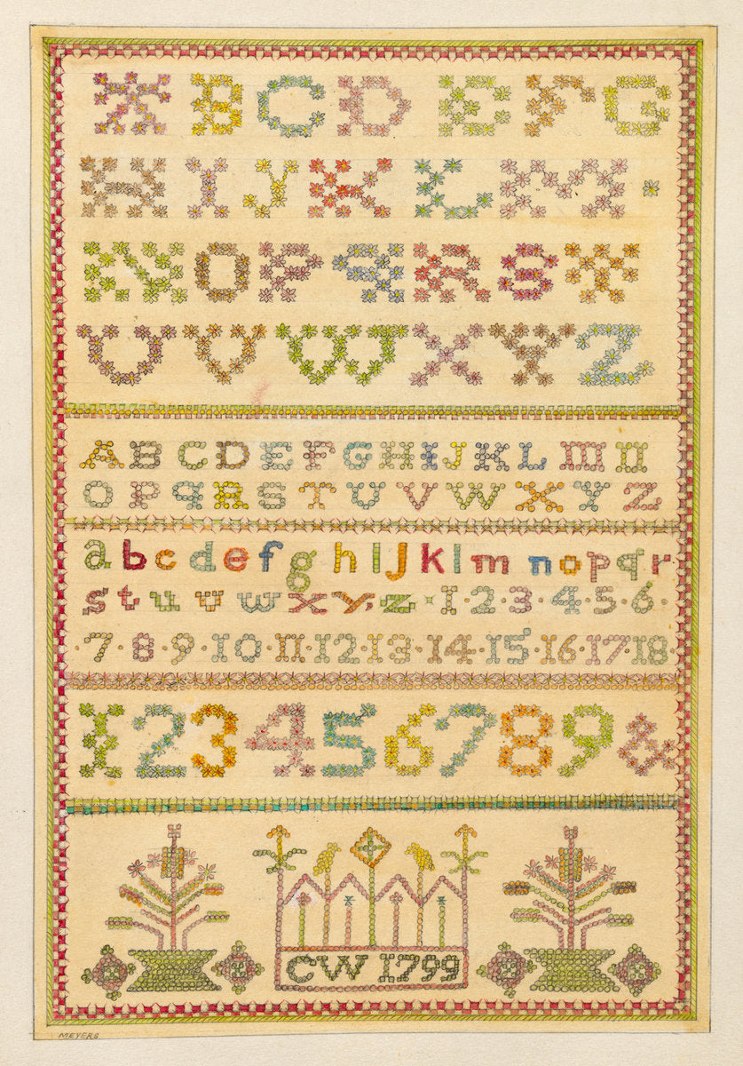 Sampler by Henry Meyers (American, active c. 1935), 16X12"(A3)Poster Print
