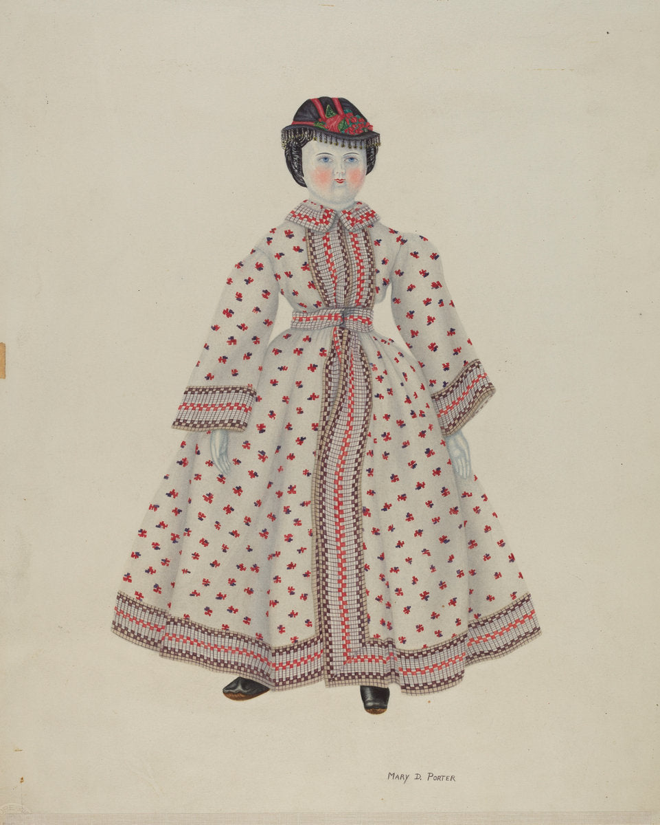 1935/1942 by Mary D. Porter (Doll with China Head), 16X12"(A3)Poster Print