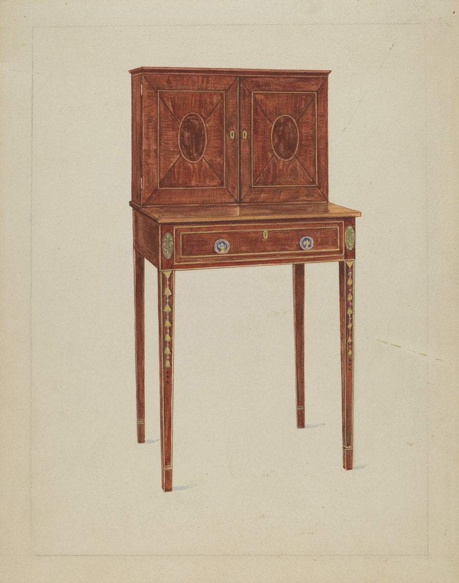 1935/1942 by American 20th Century (Lady's Writing Cabinet), 16X12"(A3)Poster Print