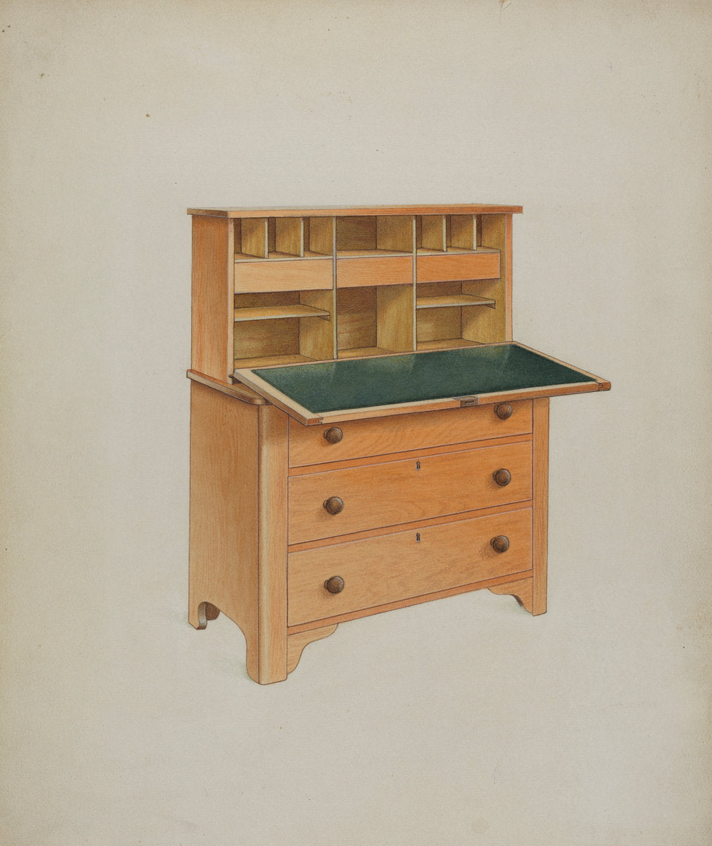 Desk by Winslow Rich (American, active c. 1935), 16X12"(A3)Poster Print