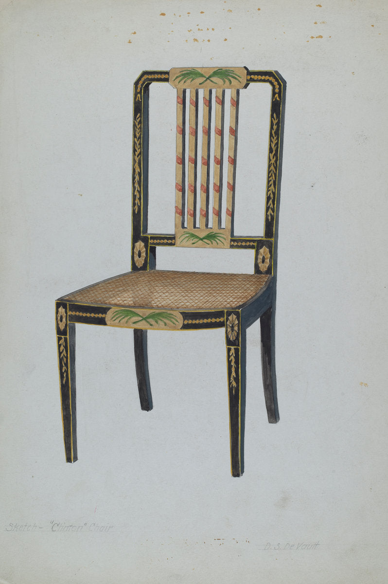 Side Chair by David S. De Vault (American, active c. 1935), 16X12"(A3)Poster Print