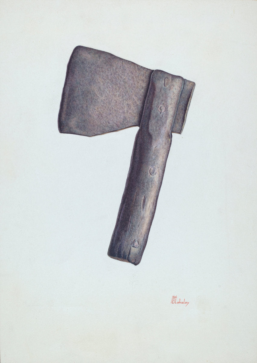 Axe by Hal Blakeley (American, active c. 1935), 16X12"(A3)Poster Print