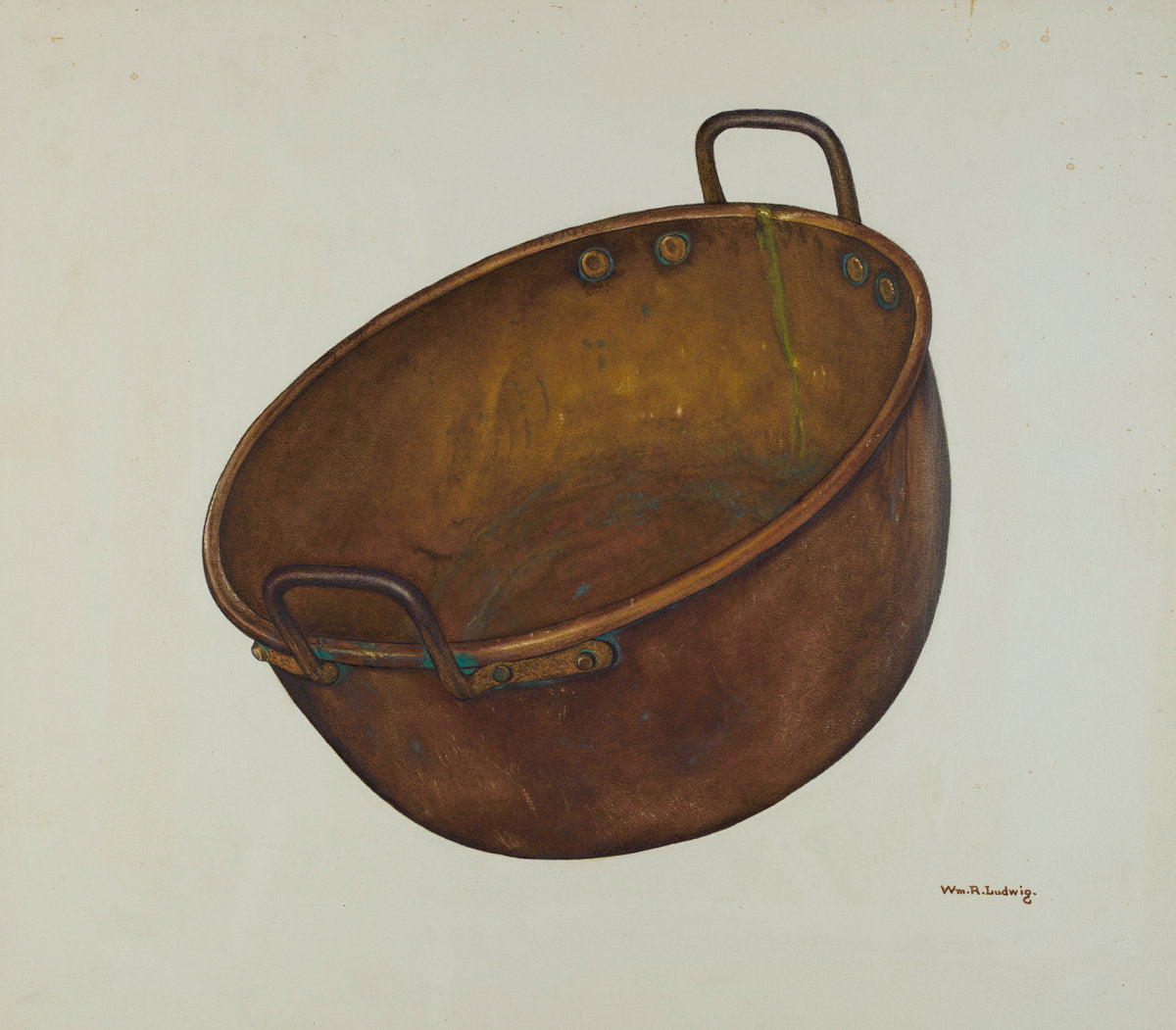 Copper Candy Vessel by William Ludwig and Kurt Melzer (American, active c. 1935), 16X12"(A3)Poster Print