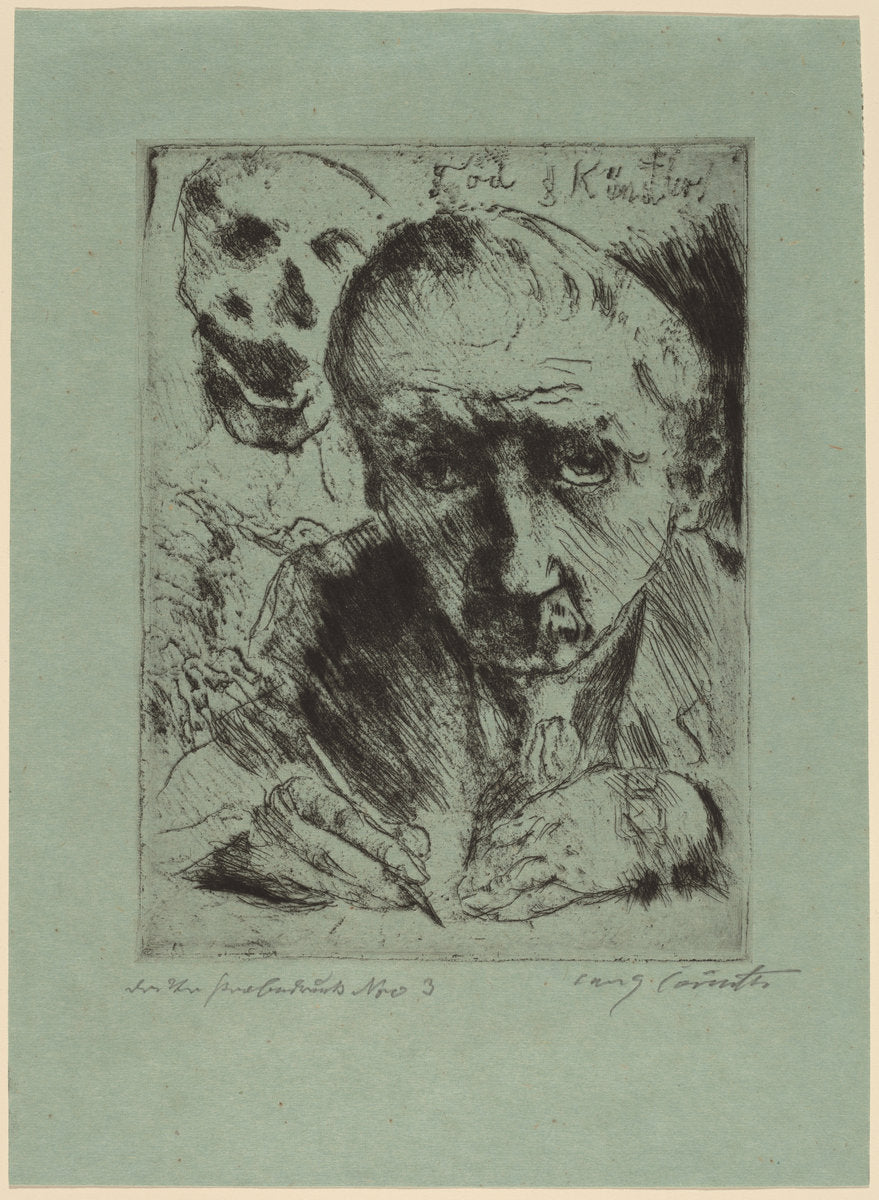 Tod und Künstler (Death and the Artist) by Lovis Corinth (German, 1858 - 1925), 16X12"(A3)Poster Print