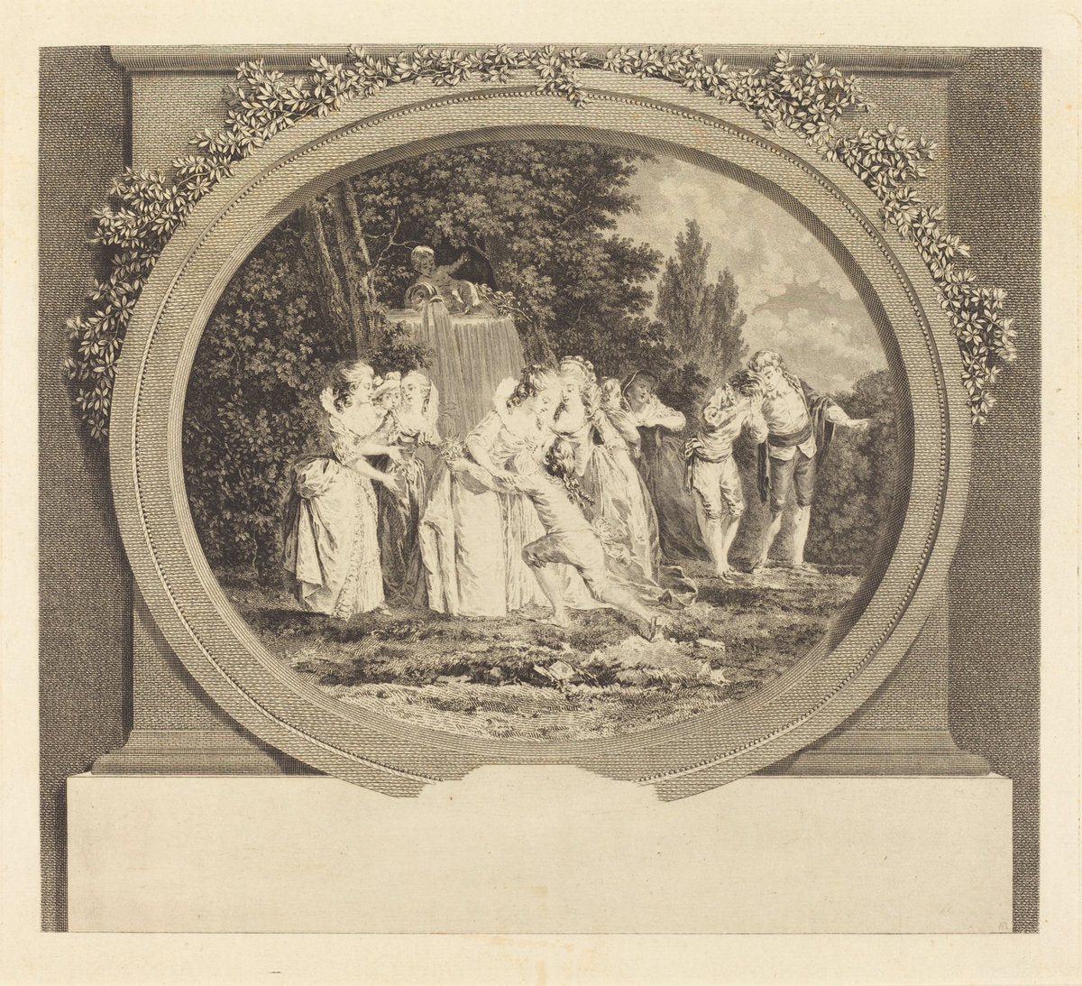Les Voeux acceptees by Nicolas Delaunay after Jean-Honoré Fragonard (French, 1739 - 1792), 16X12"(A3)Poster Print