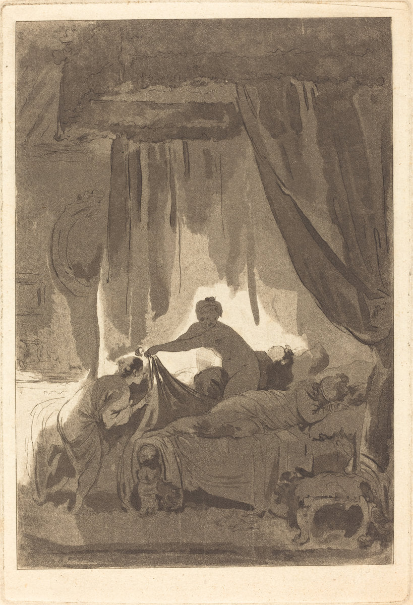Joconde by Adolphe Théodore Jules Martial Potémont after Jean-Honoré Fragonard (French, 1828 - 1883), 16X12"(A3)Poster Print