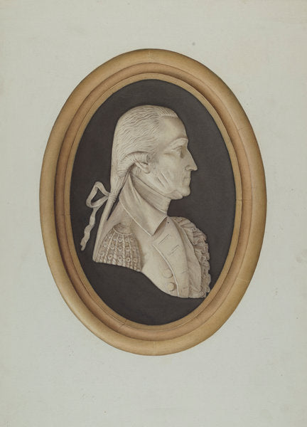 Bust of Washington by Jane Iverson (American, active c. 1935), 16X12"(A3)Poster Print