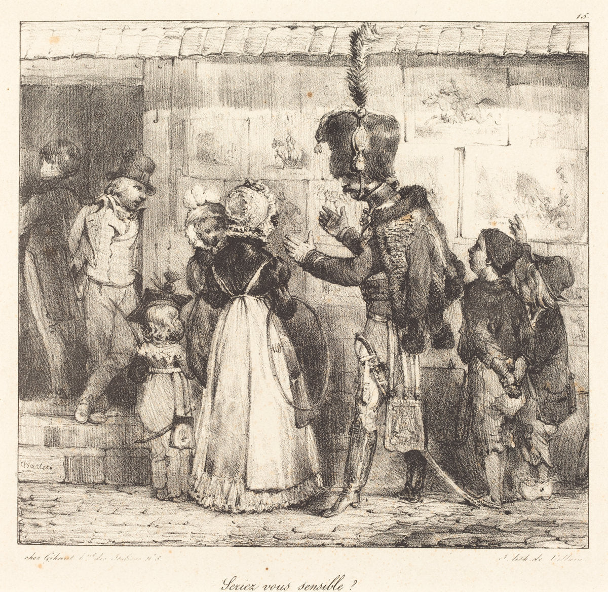 Seriez vous sensible? by Nicolas-Toussaint Charlet (French, 1792 - 1845), 16X12"(A3)Poster Print