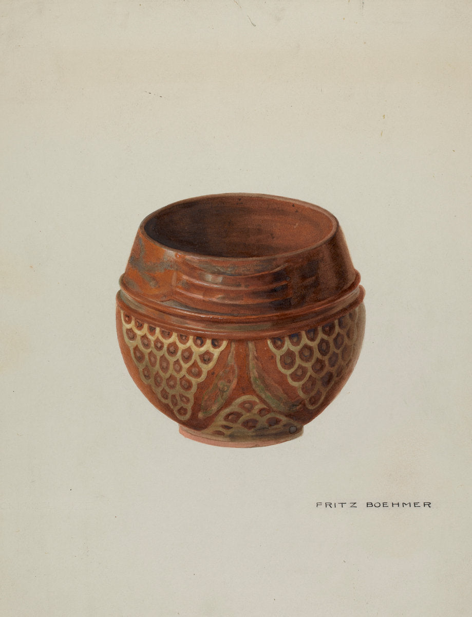 Pa. German Bowl by Fritz Boehmer (American, active c. 1935), 16X12"(A3)Poster Print