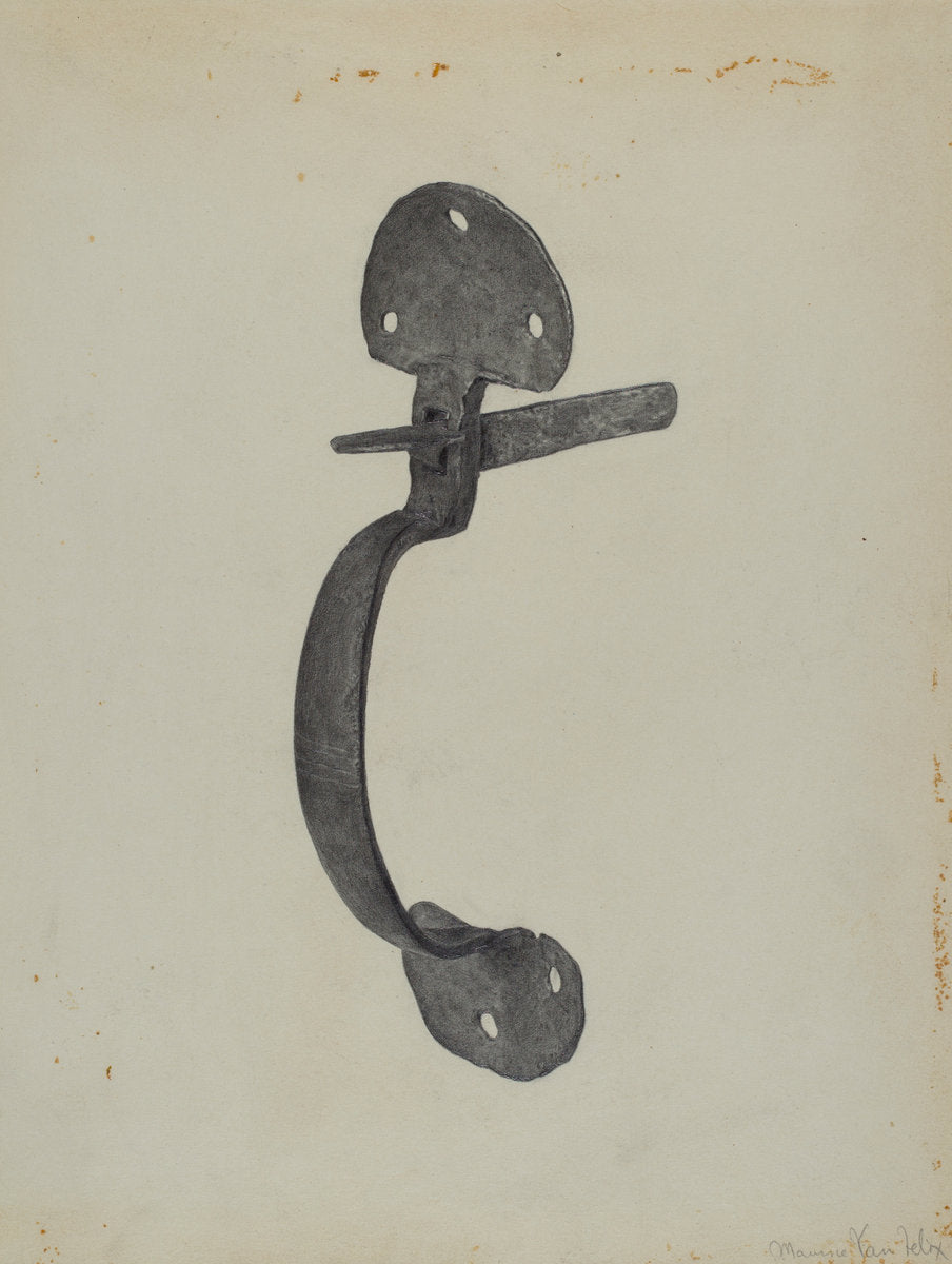 Door Handle by Maurice Van Felix (American, active c. 1935), 16X12"(A3)Poster Print