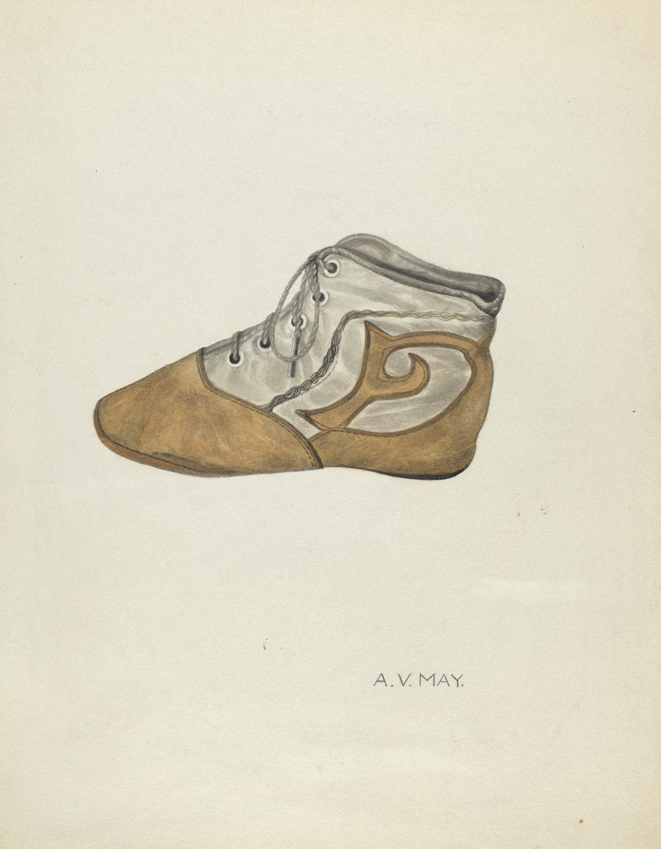Baby Shoe by Ada V. May (American, active c. 1935), 16X12"(A3)Poster Print