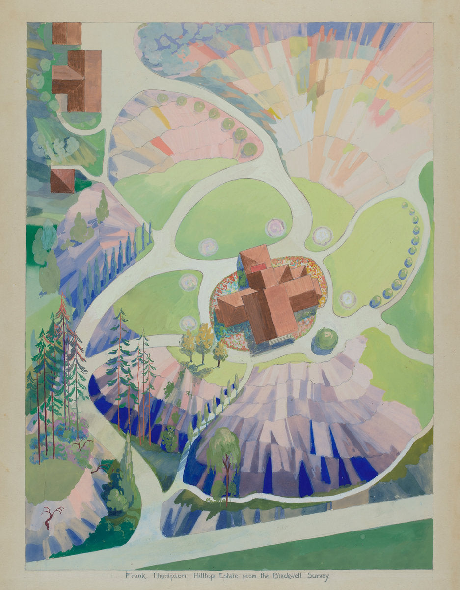 Frank Thompson Hilltop Estate by Gilbert Sackerman and George Stonehill (American, active c. 1935), 16X12"(A3)Poster Print