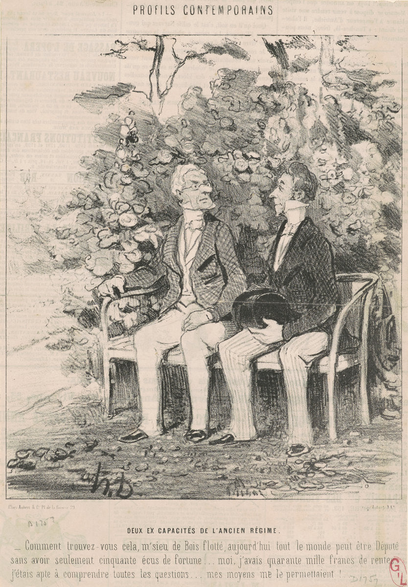 Deux ex capacité de l'ancien régime by Honoré Daumier (French, 1808 - 1879), 16X12"(A3)Poster Print