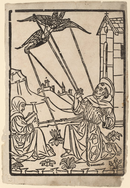 1470/1480 by Italian 15th Century (Saint Francis Receiving the Stigmata), 16X12"(A3)Poster Print