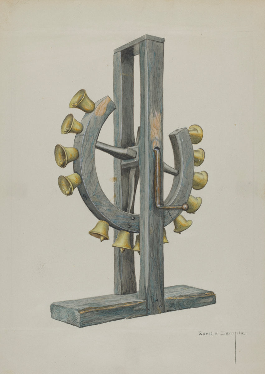 Mission Chimes by Bertha Semple (American, active c. 1935), 16X12"(A3)Poster Print