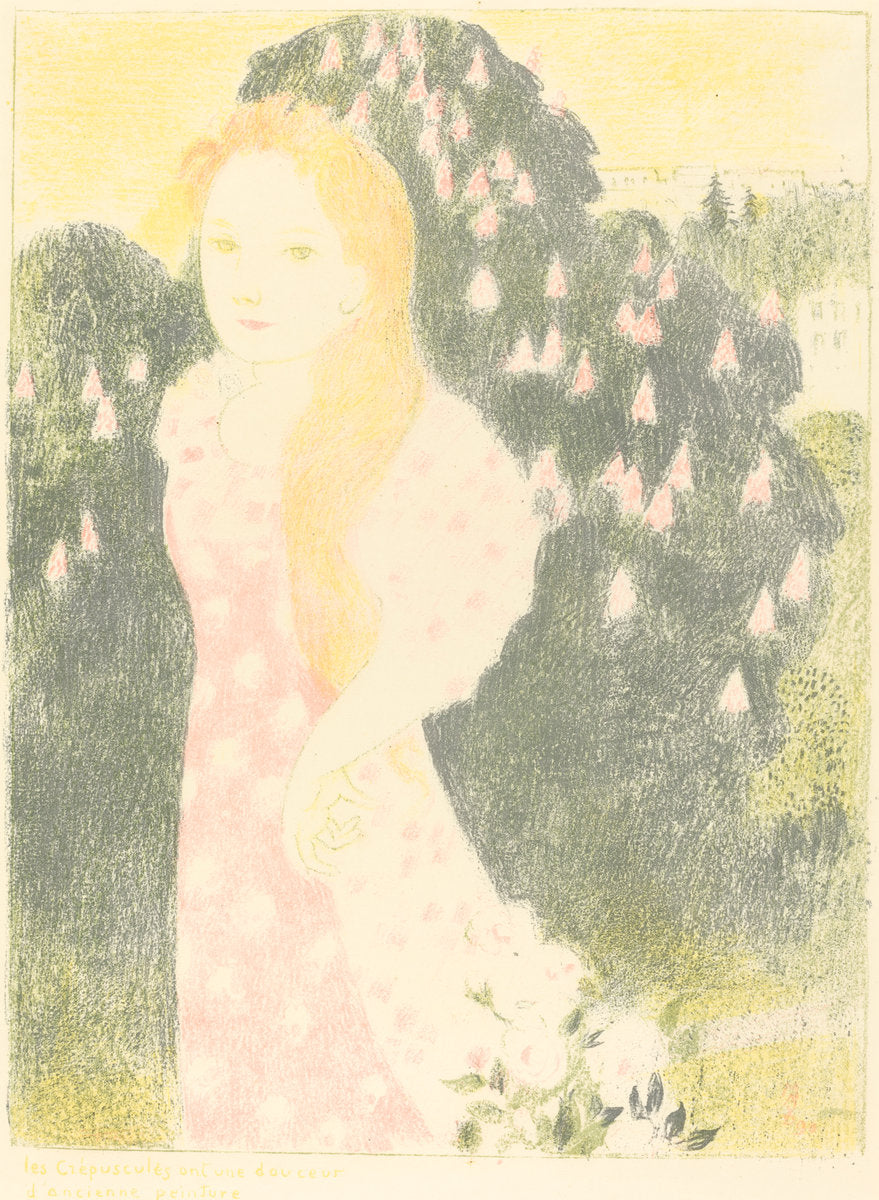 Les crépuscules ont une douceur d'ancienne peinture by Maurice Denis (French, 1867 - 1939), 16X12"(A3)Poster Print