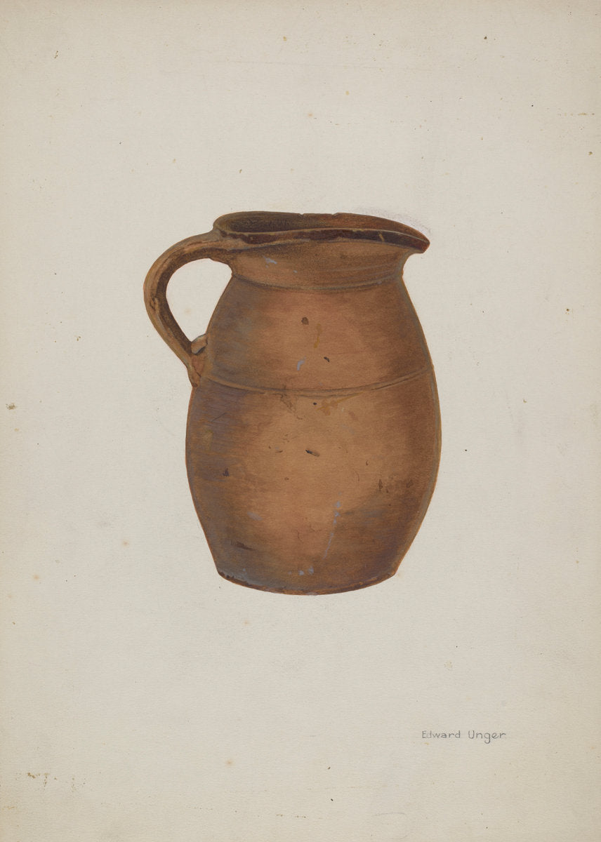Pitcher by Edward Unger (American, active c. 1935), 16X12"(A3)Poster Print