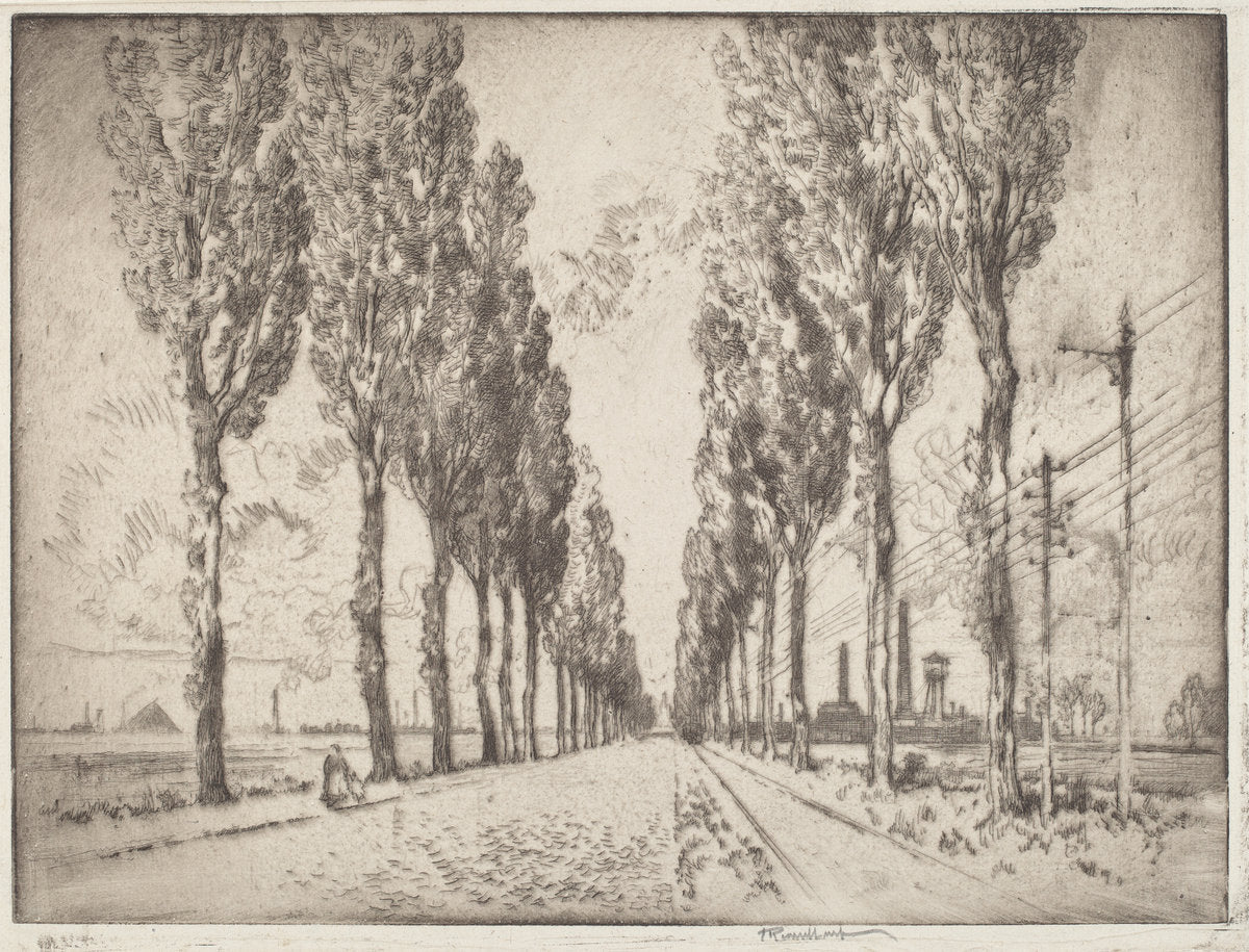 The Avenue, Valenciennes by Joseph Pennell (American, 1857 - 1926), 16X12"(A3)Poster Print