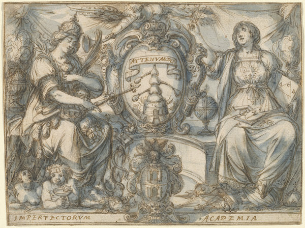 Imperfectorum Academia (Academy of the Imperfects) by Claude Déruet (French, 1588 - 1660), 16X12"(A3)Poster Print