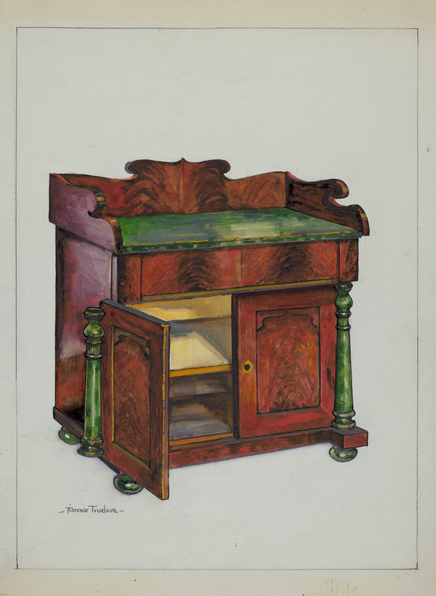 Colonial Wash Stand by Florence Truelson (American, 1901 - 1959), 16X12"(A3)Poster Print
