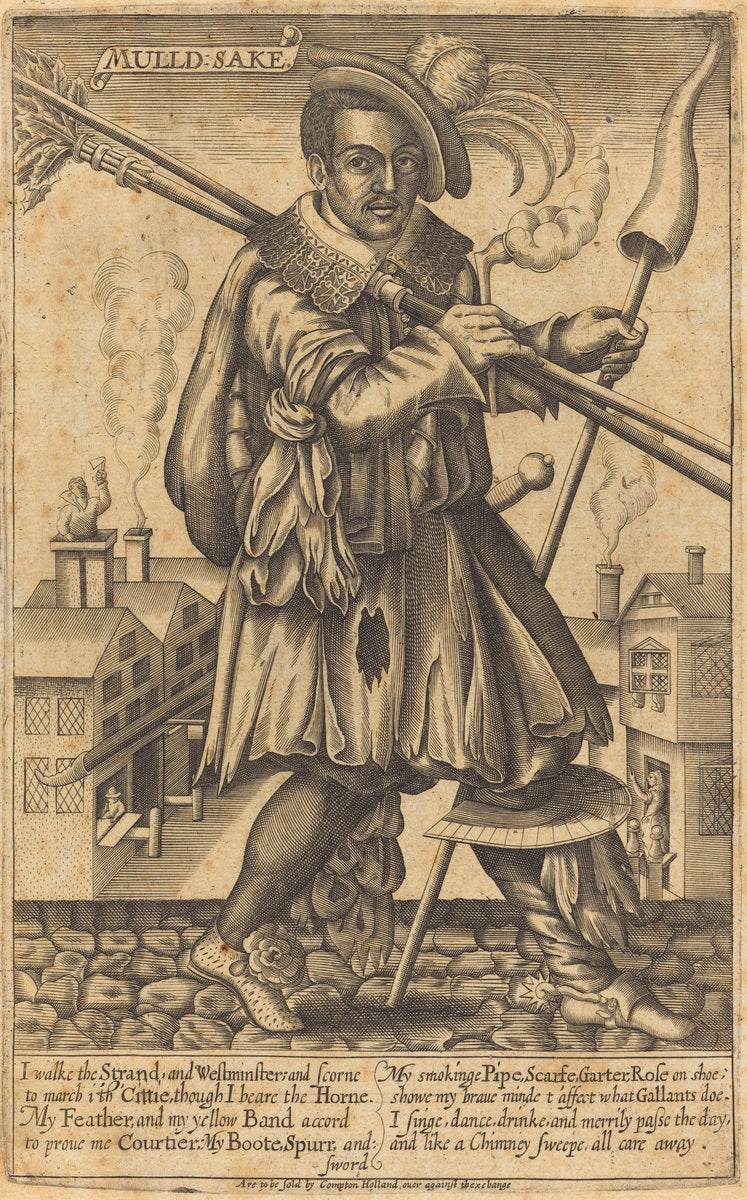 Mulld:Sake (Portrait of John Cottington) by Renold Elstrack (English, 1571 - 1625), 16X12"(A3)Poster Print