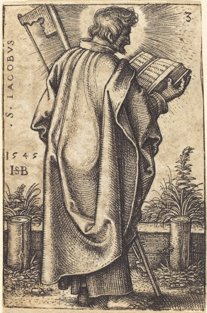 Jacobus the Younger by Sebald Beham (German, 1500 - 1550), 16X12"(A3)Poster Print