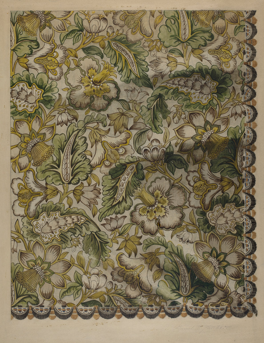 Chintz Square by Daniel Fletcher (American, active c. 1935), 16X12"(A3)Poster Print