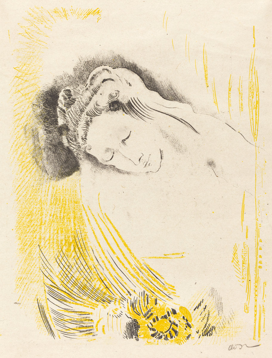 La Sulamite (The Shulamite) by Odilon Redon (French, 1840 - 1916), 16X12"(A3)Poster Print
