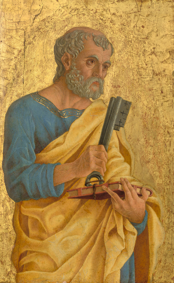 Saint Peter by Marco Zoppo (Paduan, 1433 - 1478), 16X12"(A3)Poster Print