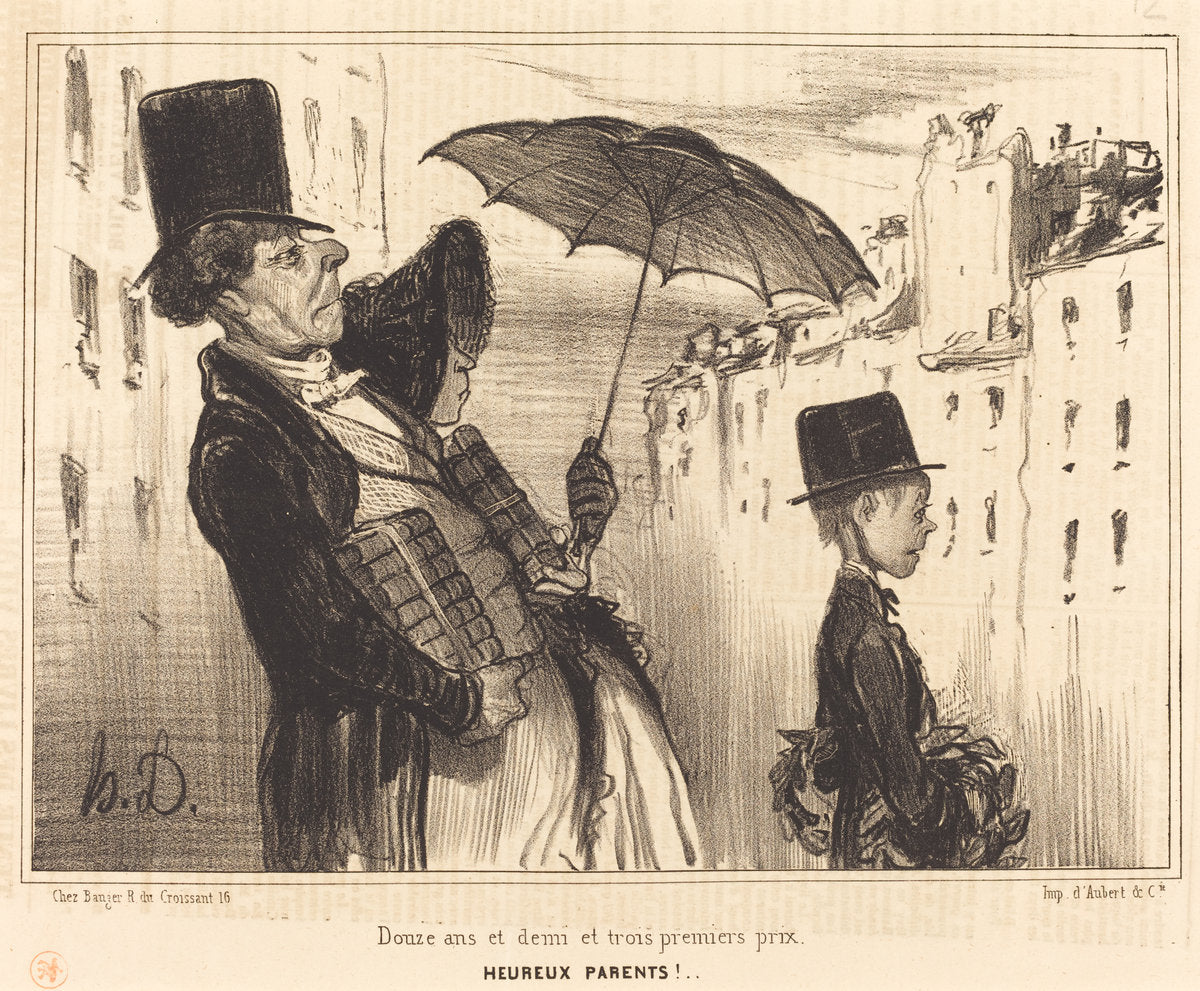Douze ans et demi et trois premiers prix by Honoré Daumier (French, 1808 - 1879), 16X12"(A3)Poster Print