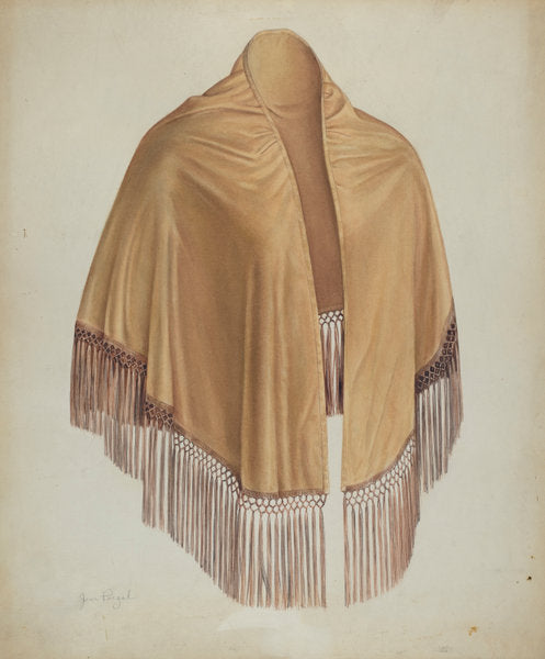 Shawl by Jean Peszel (American, active c. 1935), 16X12"(A3)Poster Print