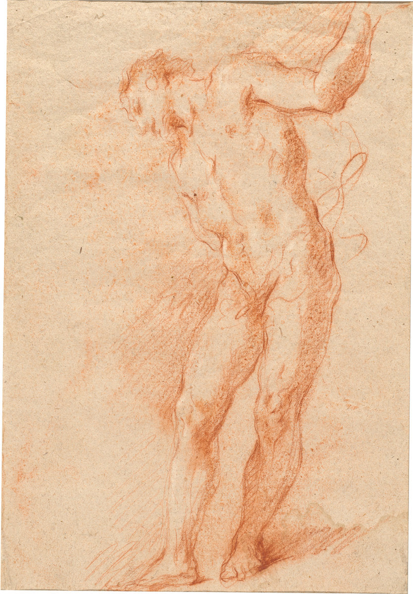 Male Nude by Gian Antonio Guardi (Venetian, 1699 - 1761), 16X12"(A3)Poster Print