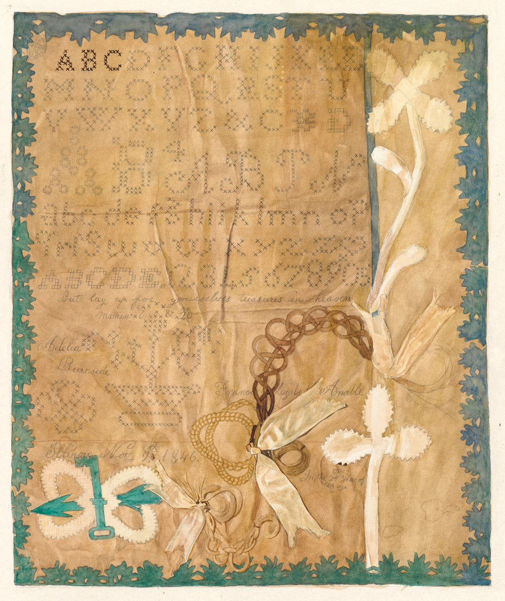 Sampler by Adolph Opstad (American, active c. 1935), 16X12"(A3)Poster Print