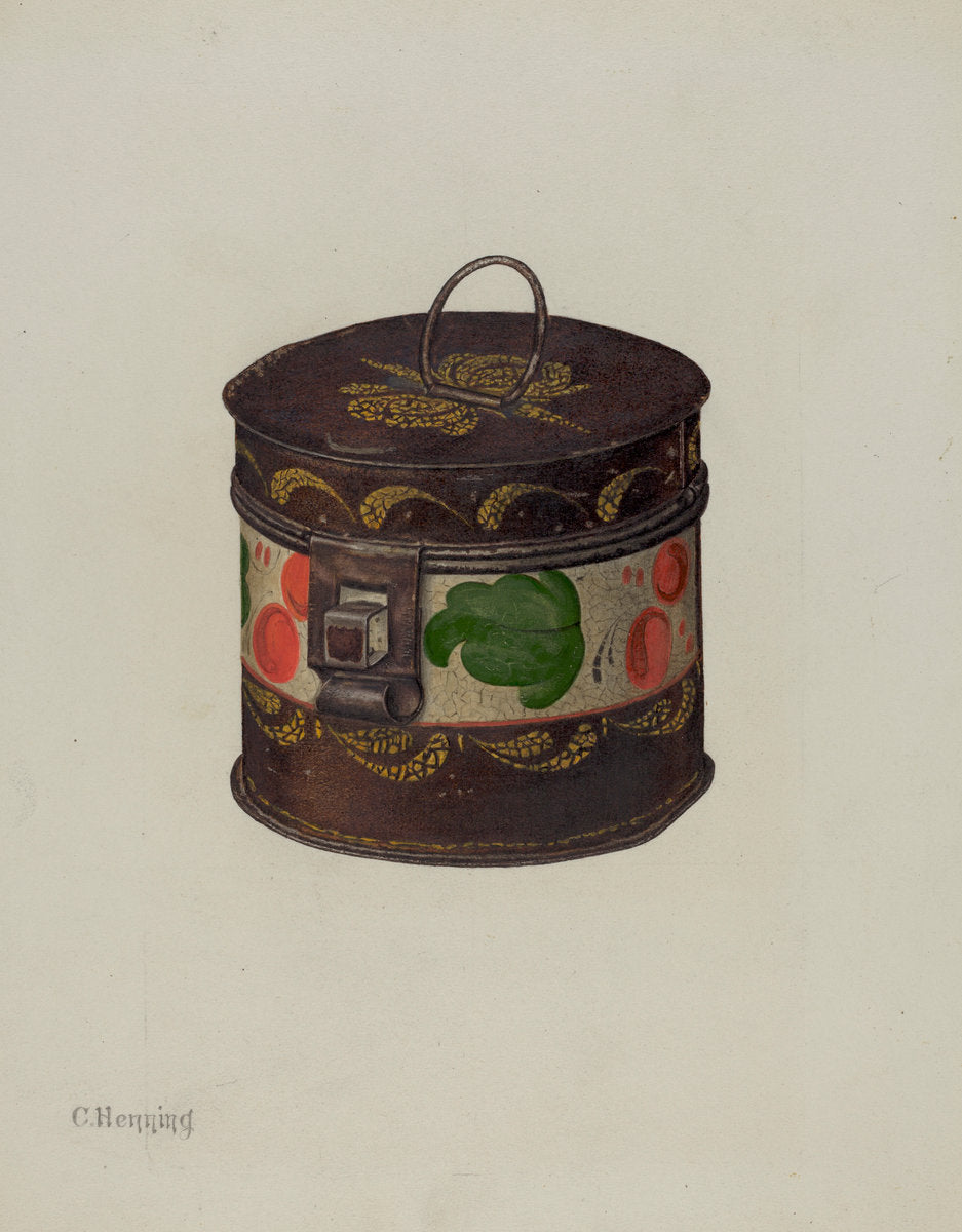 Toleware Box by Charles Henning (American, active c. 1935), 16X12"(A3)Poster Print