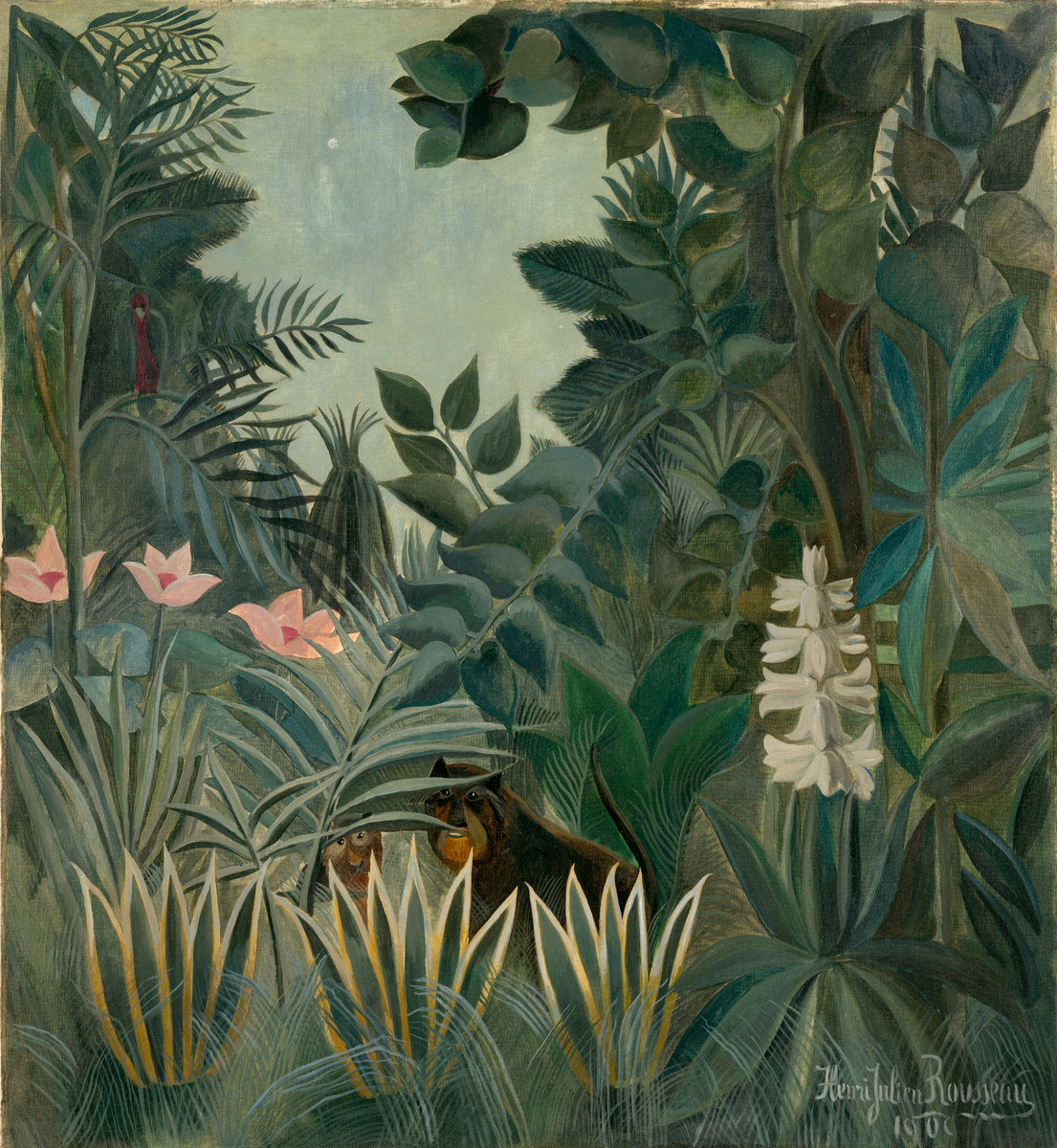 The Equatorial Jungle by Henri Rousseau (French, 1844 - 1910), 16X12"(A3)Poster Print