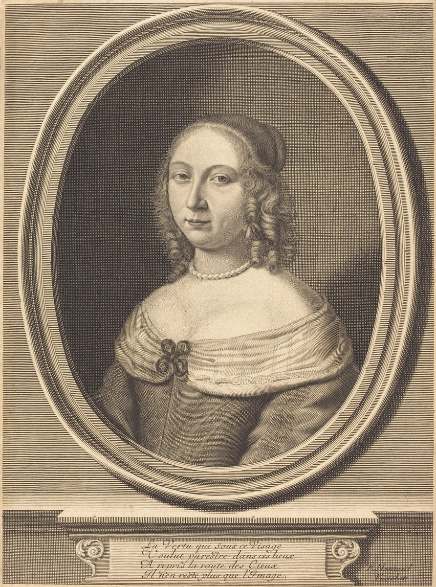 Madame de Gillier by Robert Nanteuil (French, 1623 - 1678), 16X12"(A3)Poster Print